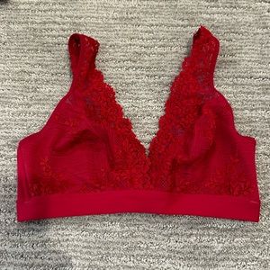Cute crimson red bra